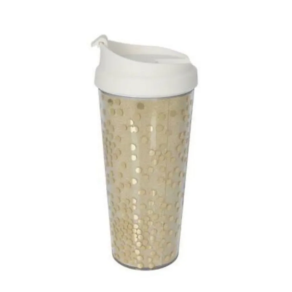 Brand new Kate Spade New York Gold Glitter Thermal Mug 16 oz